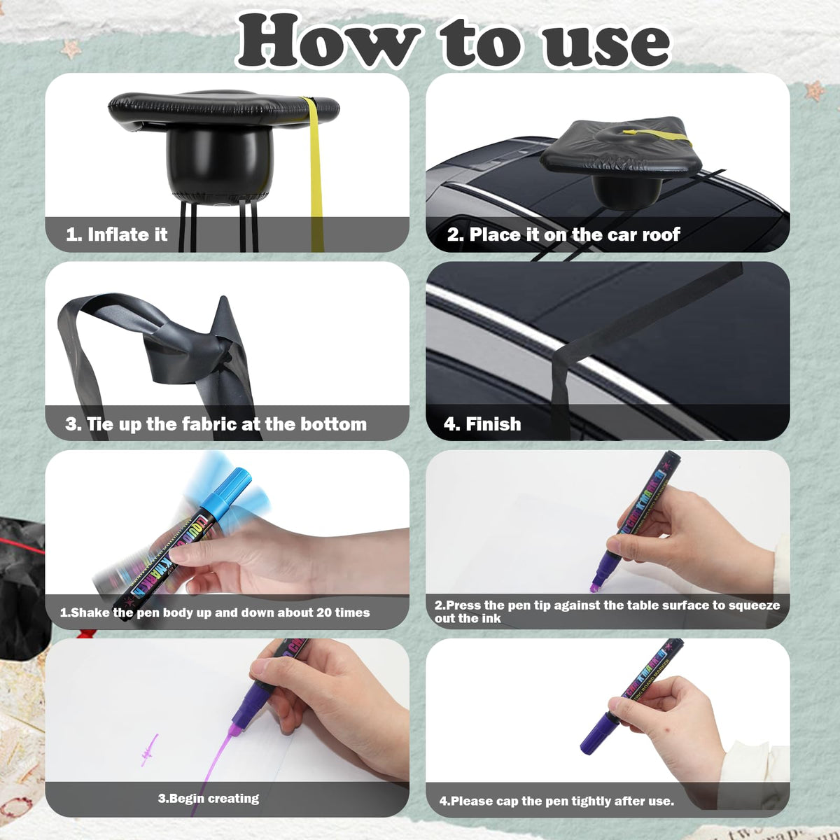 FnerzTran erasable markers for personalized messages on the cart