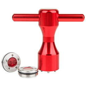 FoFoFo red putter weights set with case for customizable balance.
