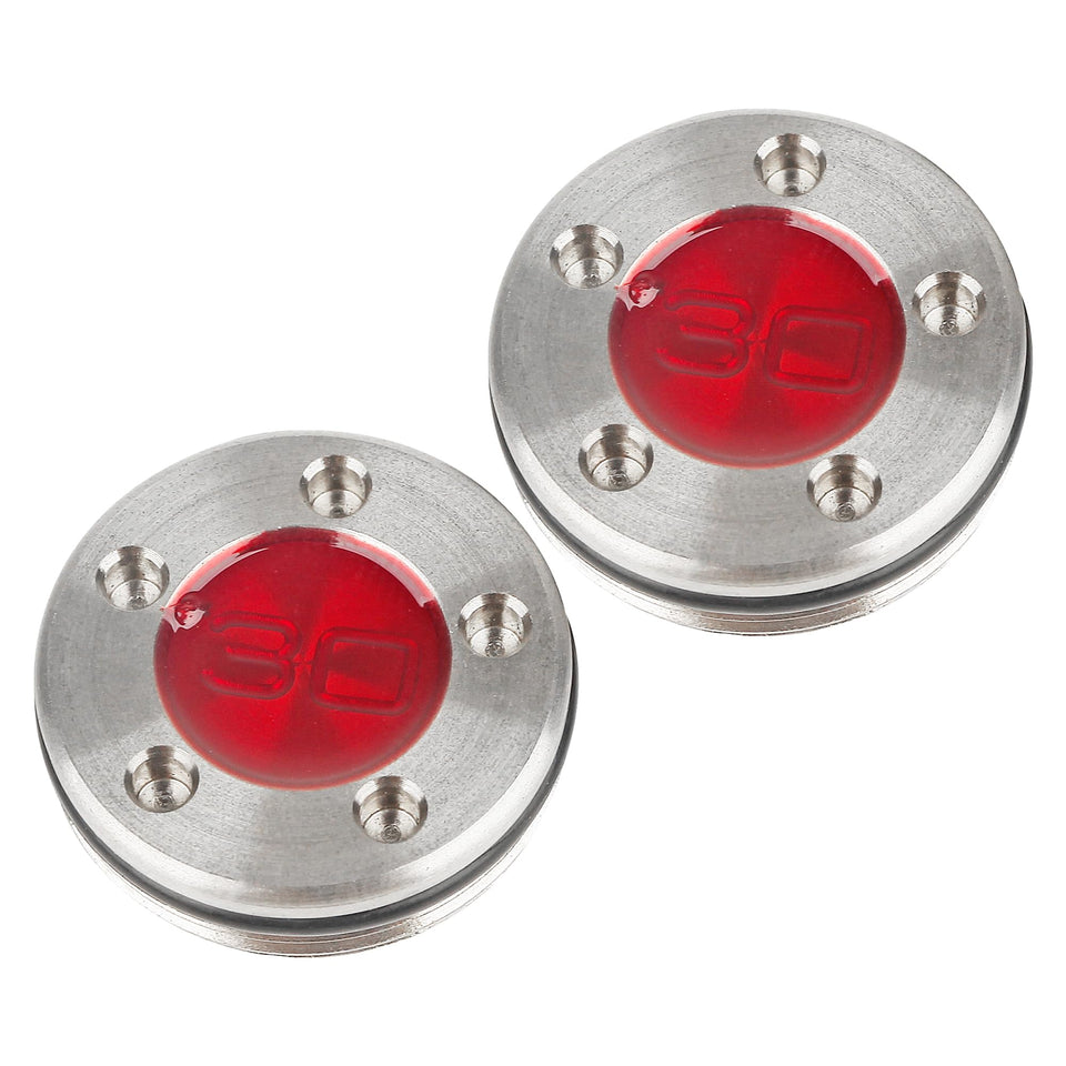 FoFoFo red Scotty Cameron putter weights 2-pack with O-rings for moisture protection.