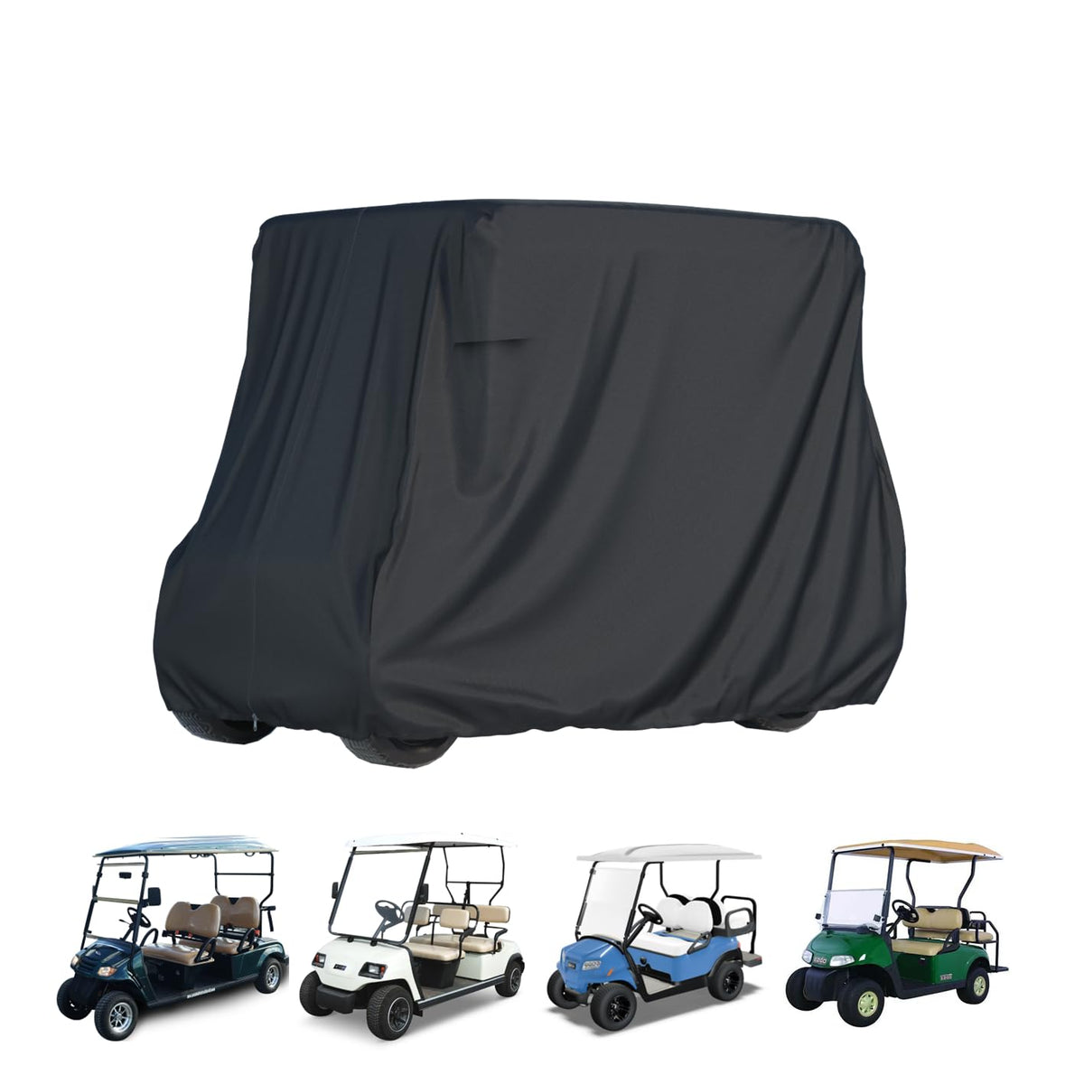 FOLU golf cart cover with 500D silver-coated interior for waterproof protection and heat dissipation