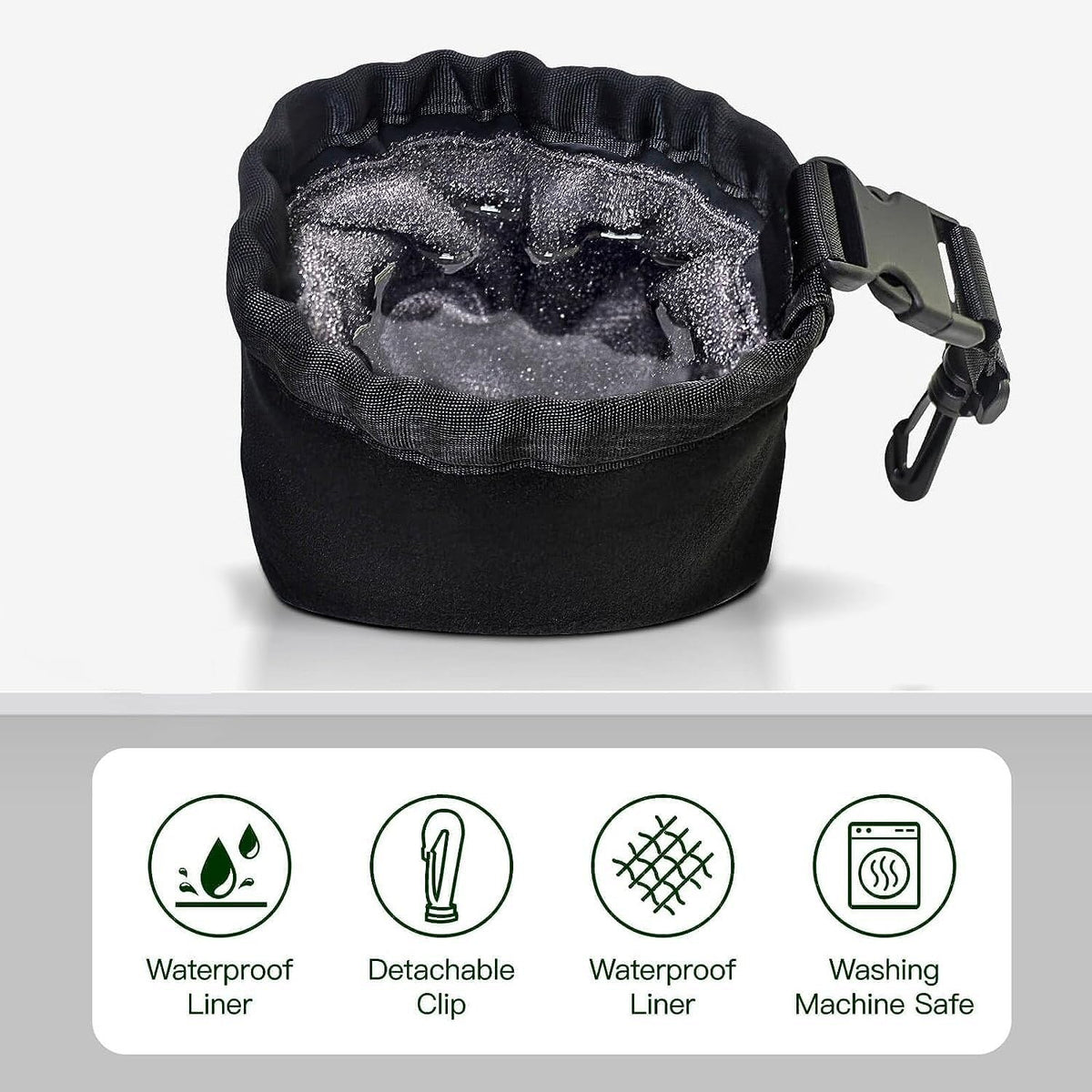 fonefunshop detachable clip-on design keeps cleaning bag ready on the green