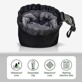 fonefunshop detachable clip-on design keeps cleaning bag ready on the green