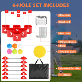 FOOING Golf Game 6-Hole Set balls for fast setup and scoring fun