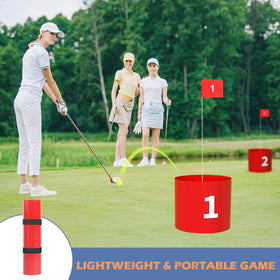FOOING Golf Game 6-Hole Set frisbee included for extra backyard fun