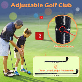 FOOING Golf Game LED includes nine holes for varied backyard challenges.