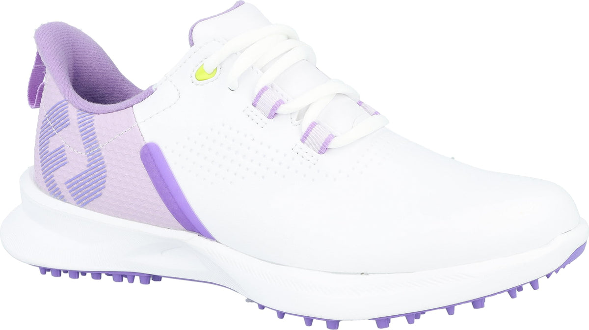 FootJoy FJ Fuel junior golf shoe, gray-side profile, featuring durable construction for growing feet.
