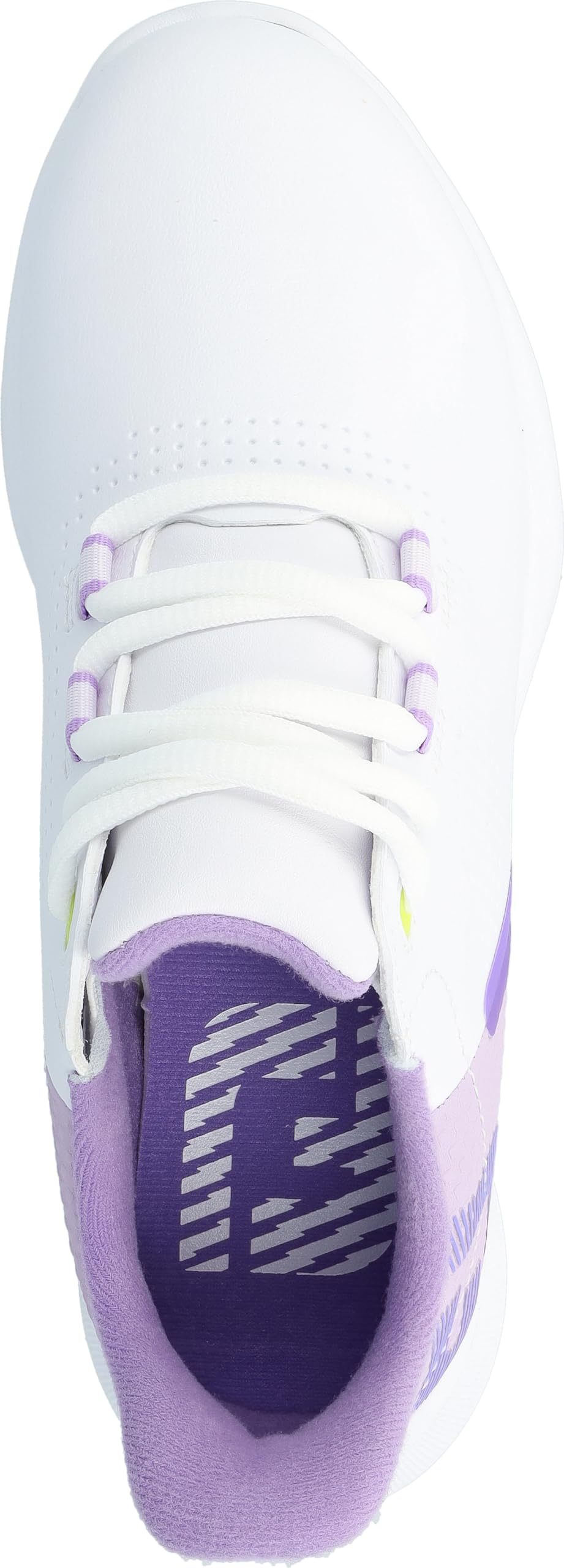 FootJoy FJ Fuel junior golf shoe, outsole traction close-up, emphasizing turf-gripping performance.