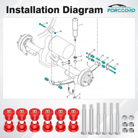 Forccord EZGO TXT kit installed on a golf cart rear leaf spring.