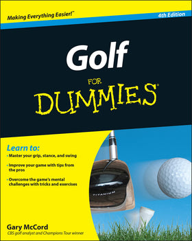 For Dummies Golf For Dummies book cover inviting beginners to learn golf with an approachable guide.