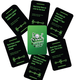 Fore! Cards Couch Golf players hands showing gameplay and laughs