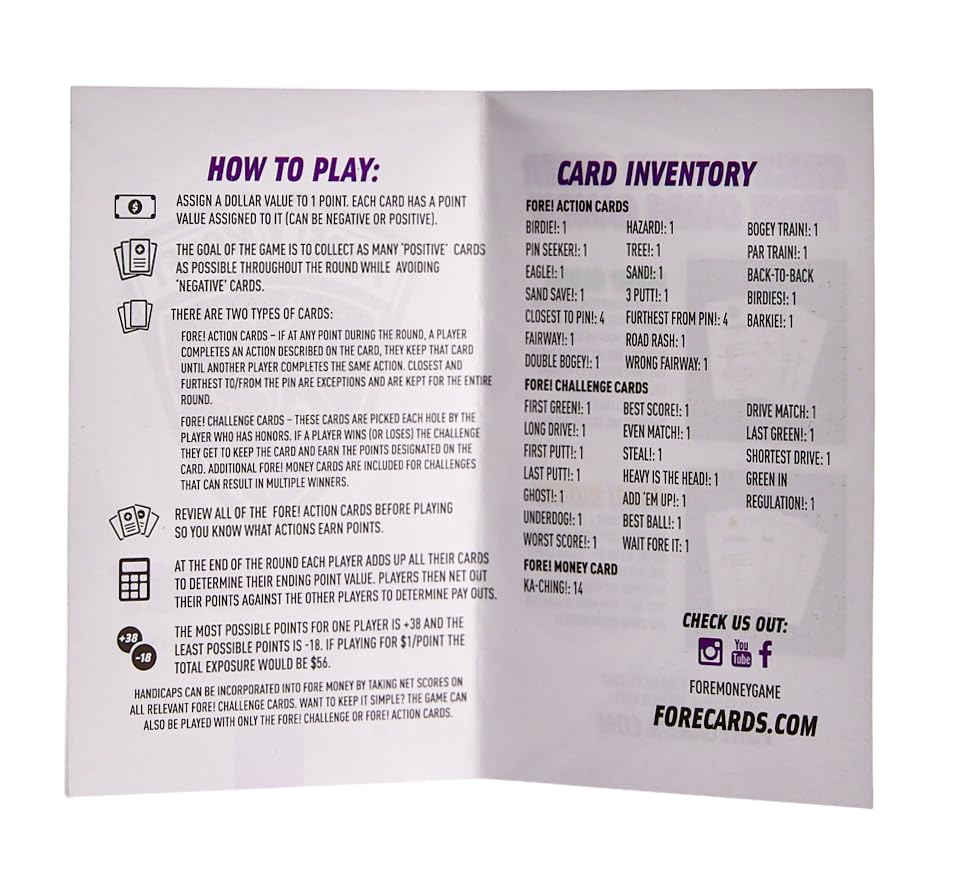 Fore! Cards makes a great golf gift idea for active players.