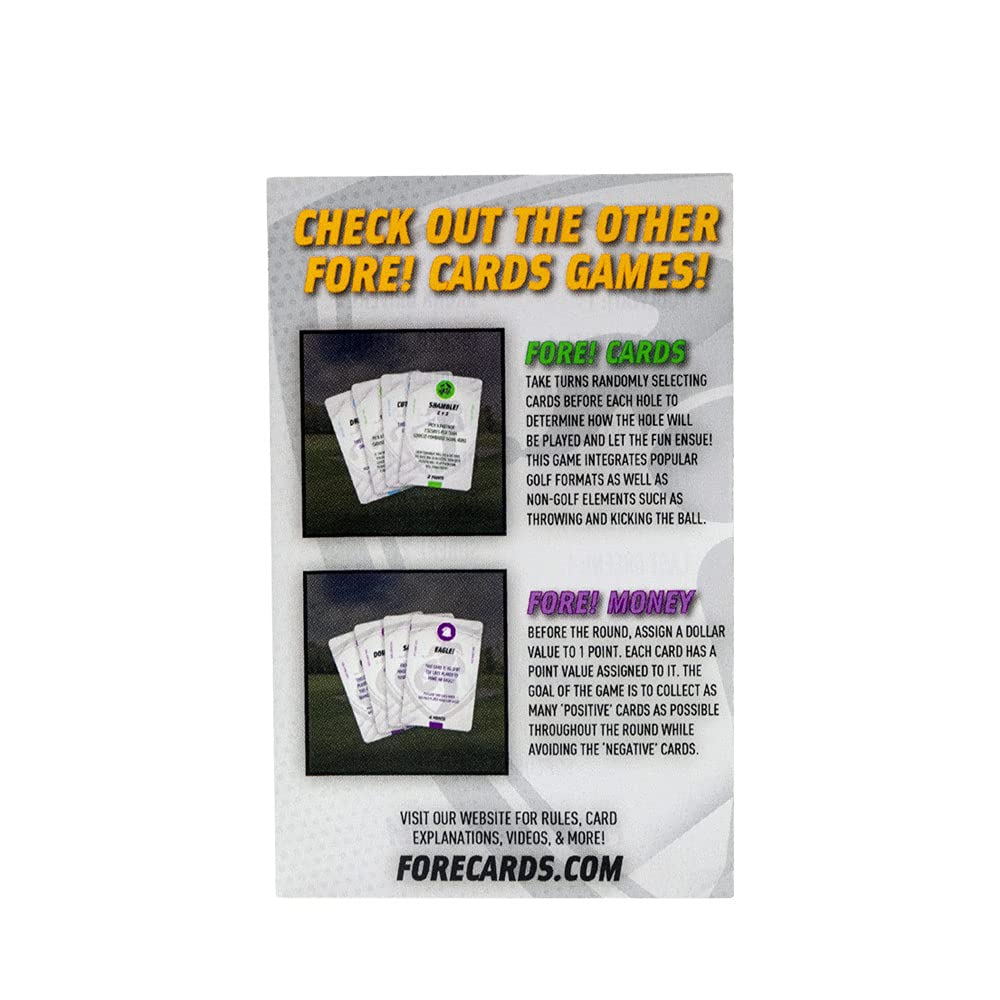 Fore! Drinks On Course compact card game easy to carry