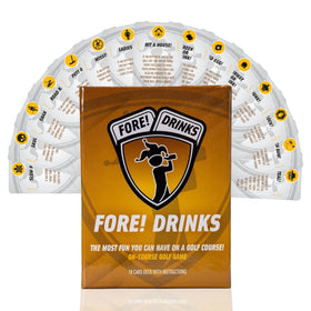Fore! Drinks On Course deck fits in your golf bag for on-course play