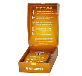 Fore! Drinks On Course durable card stock for long-lasting use