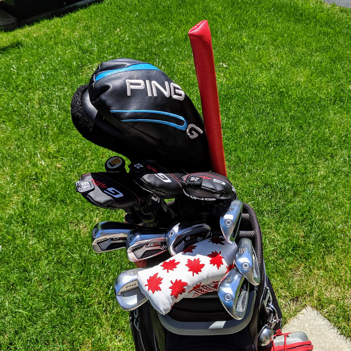 Foretra Alignment Stick Cover Red — side view showing color and compact design