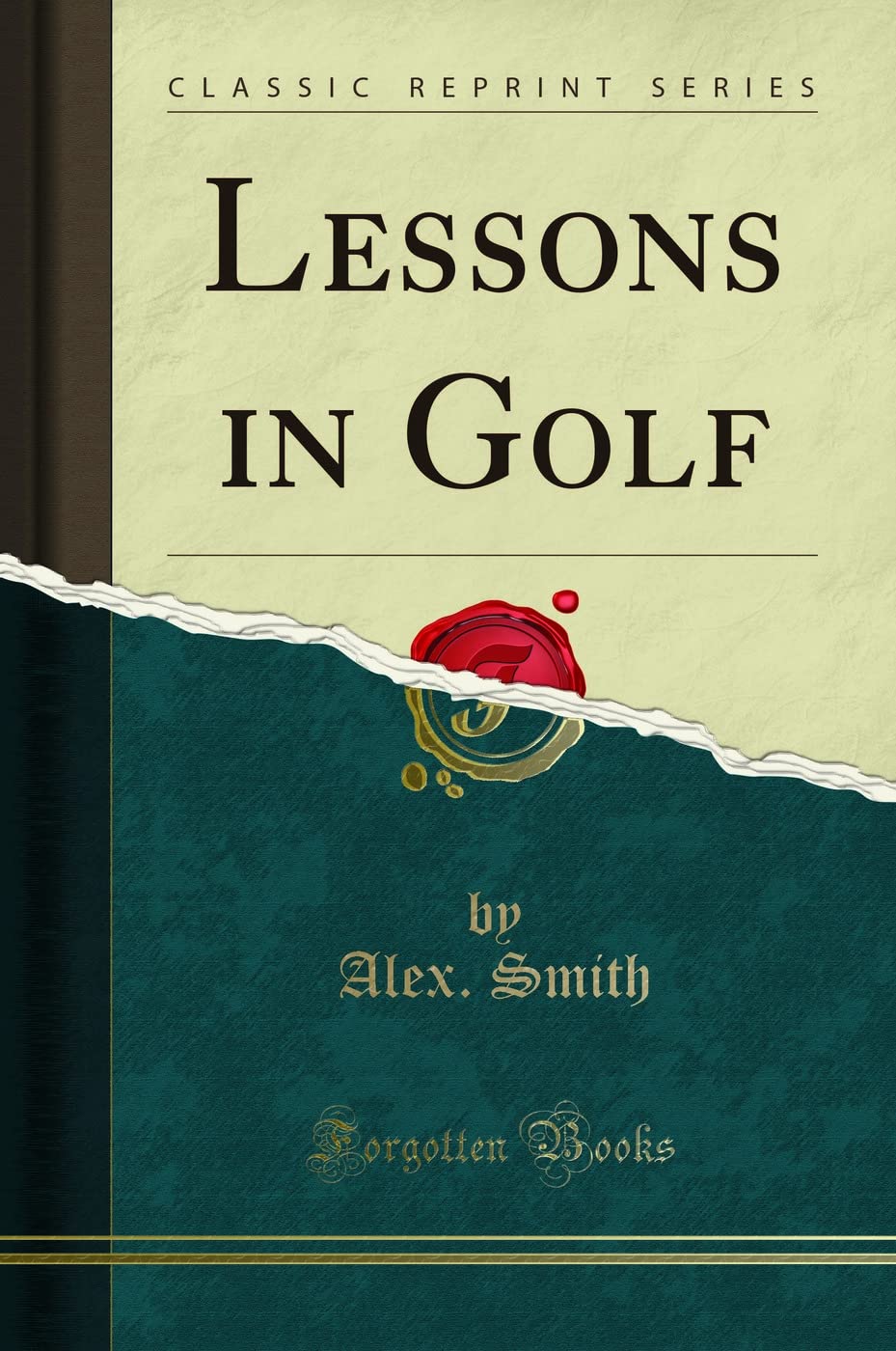 Forgotten Books Lessons in Golf cover, classic golfing guidance for all skill levels.