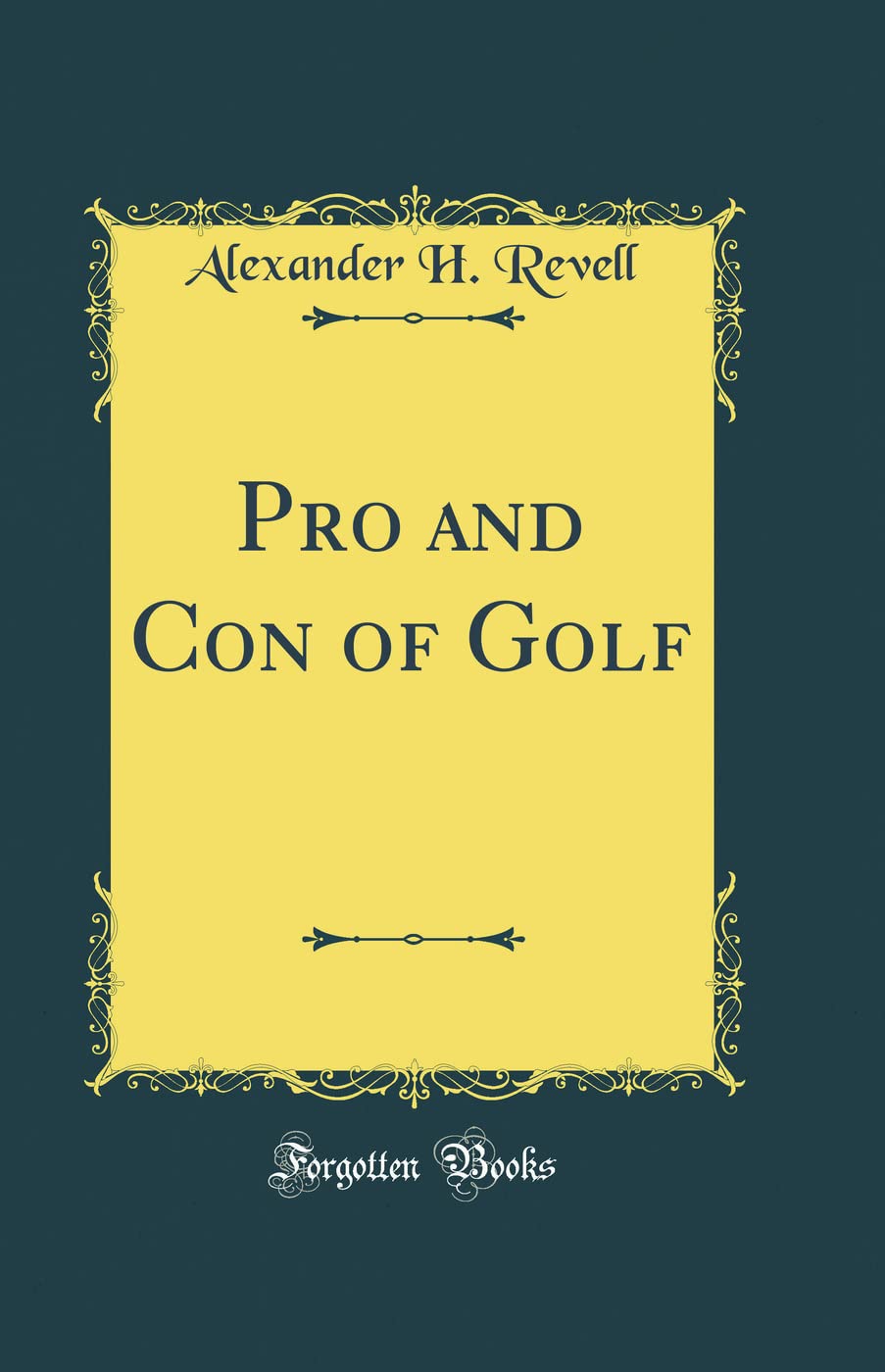 Forgotten Books Pro and Con of Golf cover for collectors and golf history fans.