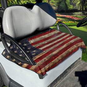 Foruidea American Flag reclaimed wood seat cover enhances style while guarding your seat