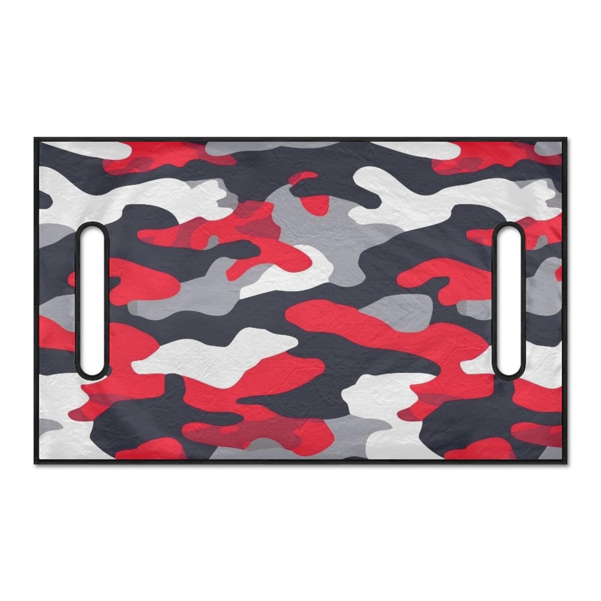 Foruidea camouflage red seat towel offers breathable comfort for rides.