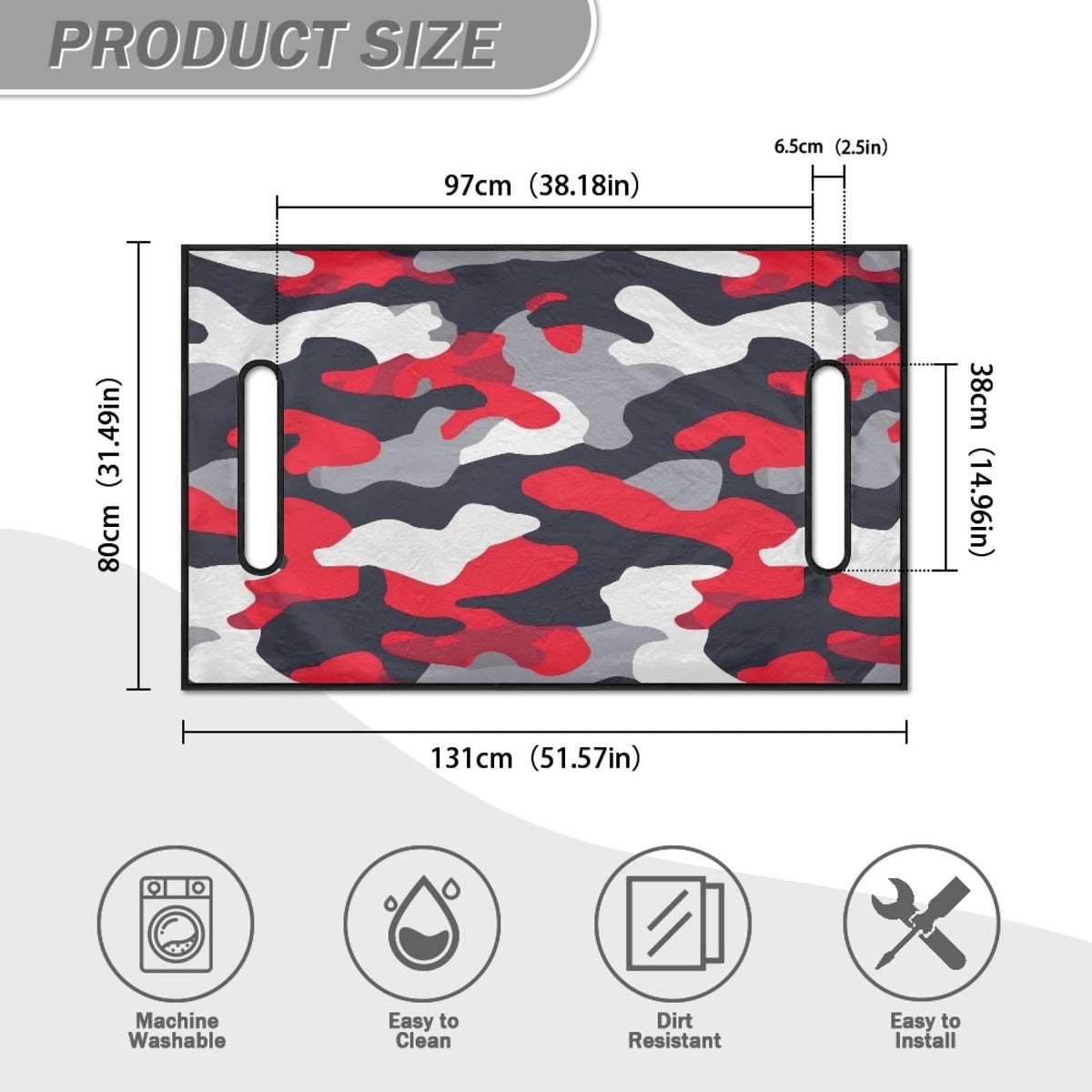 Foruidea polyester-spandex seat towel material resists wear and cleans easily.