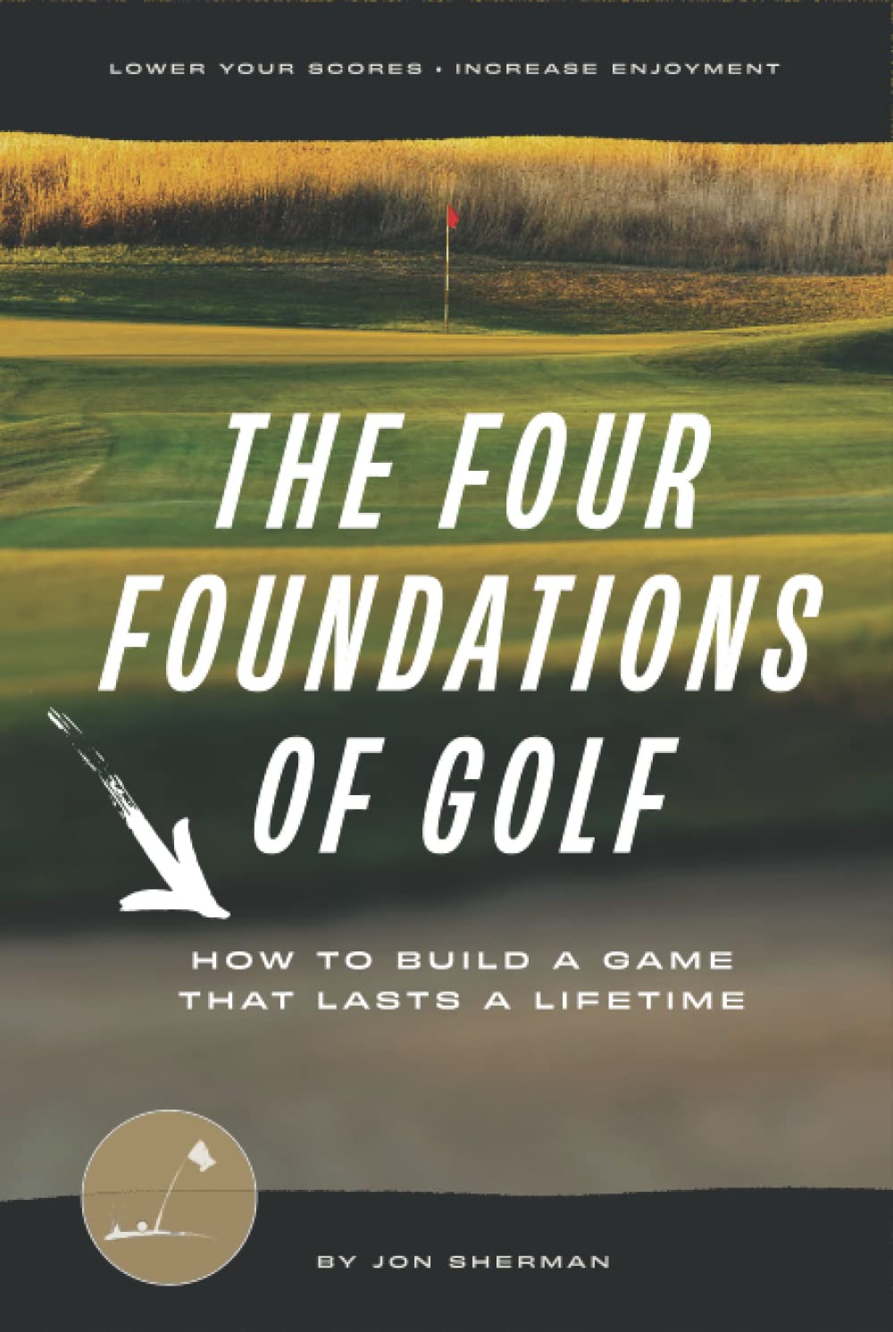 The Four Foundations of Golf cover: a practical guide for lasting improvement in scoring and strategy.