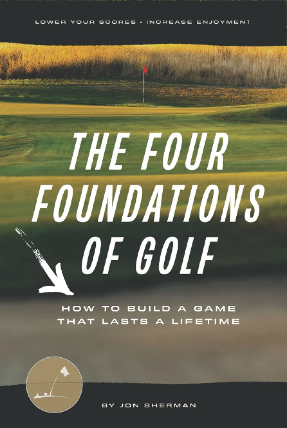 The Four Foundations of Golf cover: a practical guide for lasting improvement in scoring and strategy.