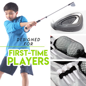 Franklin Sports adjustable youth golf set bag strap simplifies carrying to lessons or the range.