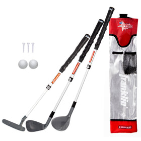Franklin Sports adjustable youth golf set driver helps young players develop a smooth, confident swing.