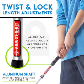 Franklin Sports adjustable youth golf set foam balls are safe for indoor and outdoor practice.