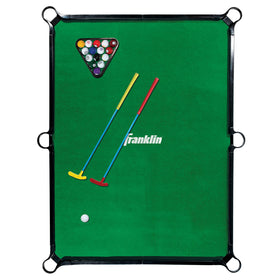 Franklin Sports Billiards Golf setup in a living room for quick family fun.