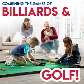 Franklin Sports Billiards Golf all-in-one pack for convenient indoor fun.