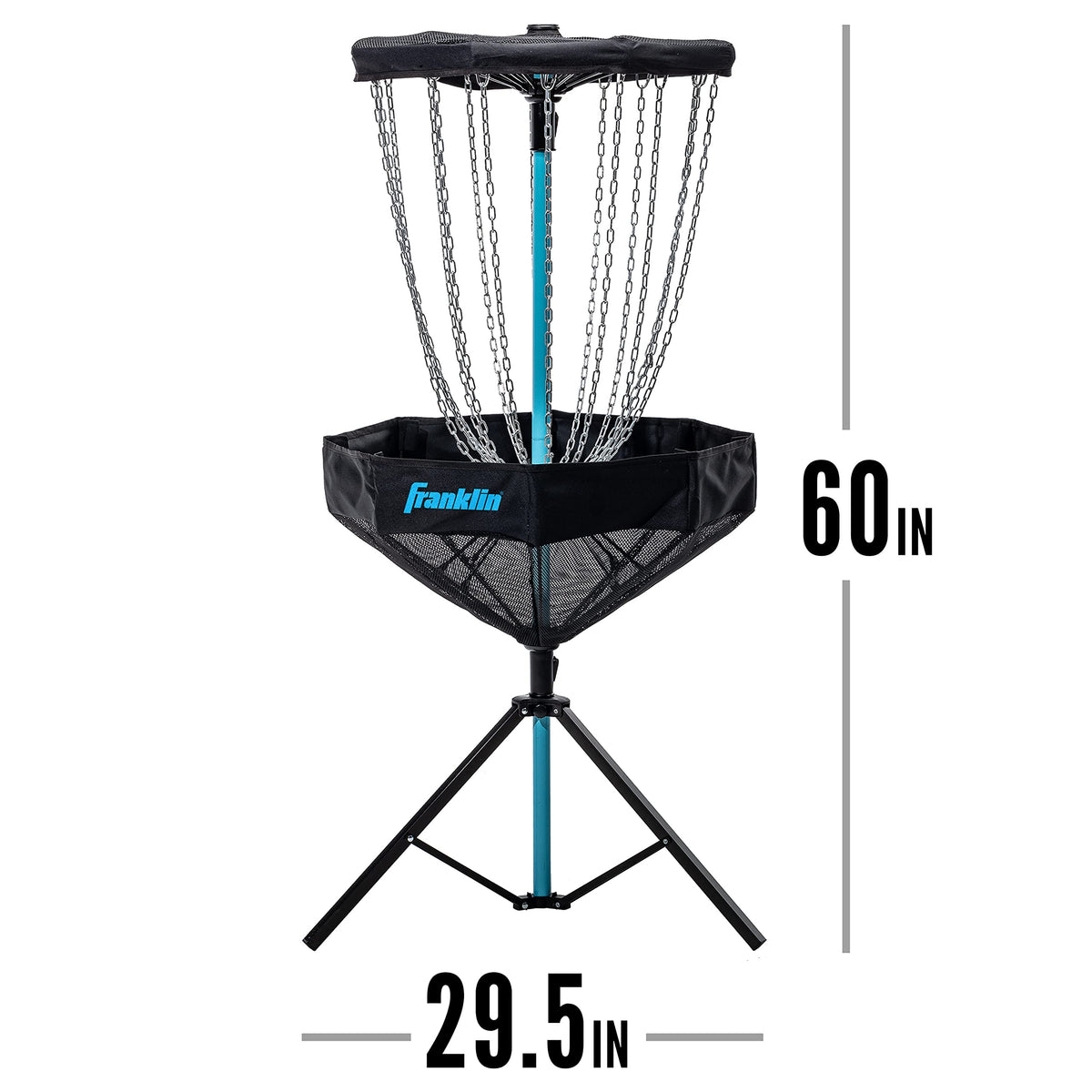 Franklin Sports disc golf basket canvas umbrella-style frame ready for play