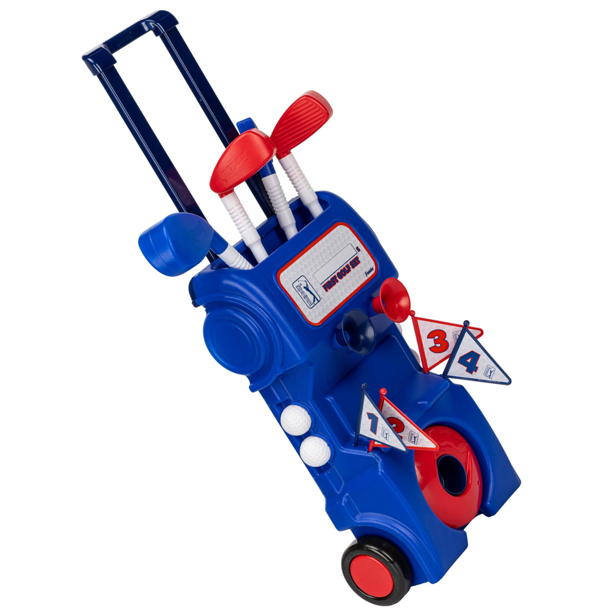Franklin Sports MyFirst Golf Set carry case shown for easy portability and organization