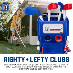 Right-handed clubs from Franklin MyFirst Golf Set ideal for beginners