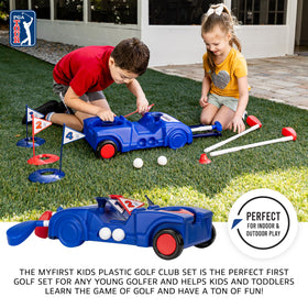 Tees from Franklin MyFirst Golf Set provide compact practice aids