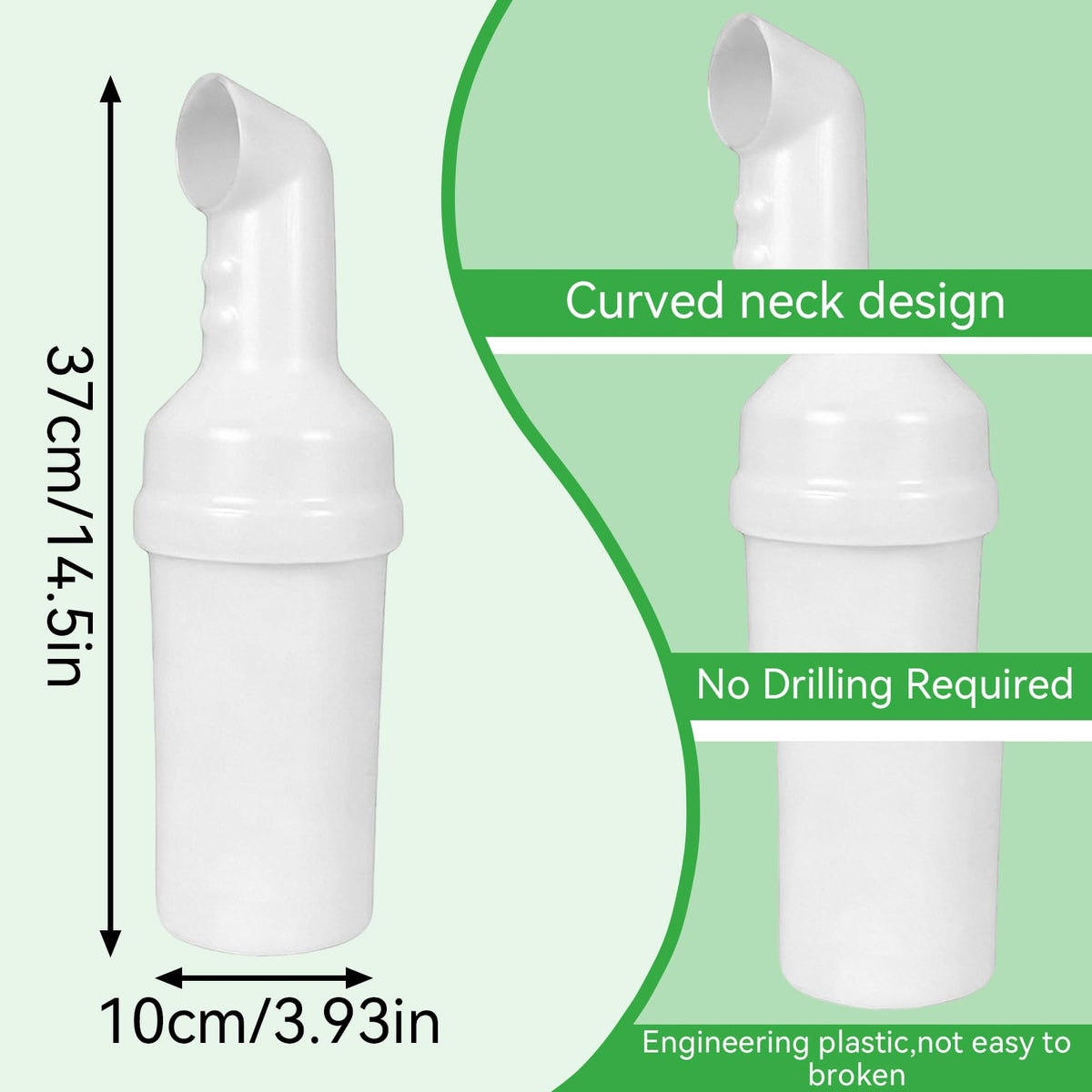 Frdhee golf sand bottle curved neck design sheds rain and debris.