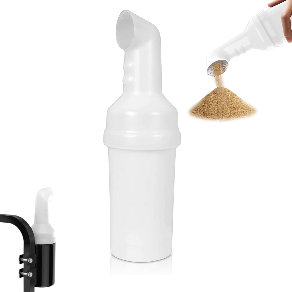 Frdhee golf bottle helps repair divots quickly.