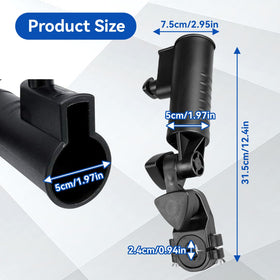 Frdhee universal fit umbrella holder securing carts and strollers with simple mounting