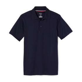 French Toast polo front view showing crisp collar and uniform-ready look.