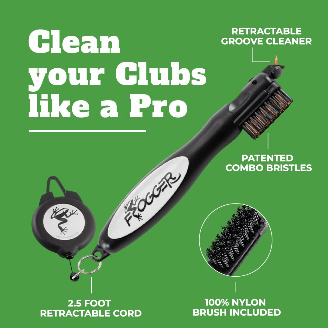 Frogger BrushPro dual bristle heads for effective dirt removal without scratching.