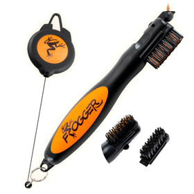 Frogger BrushPro ergonomic grip for comfortable cleaning on the course.