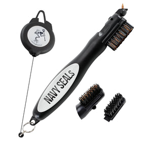 Frogger BrushPro golf club cleaner with ergonomic grip for on-course care