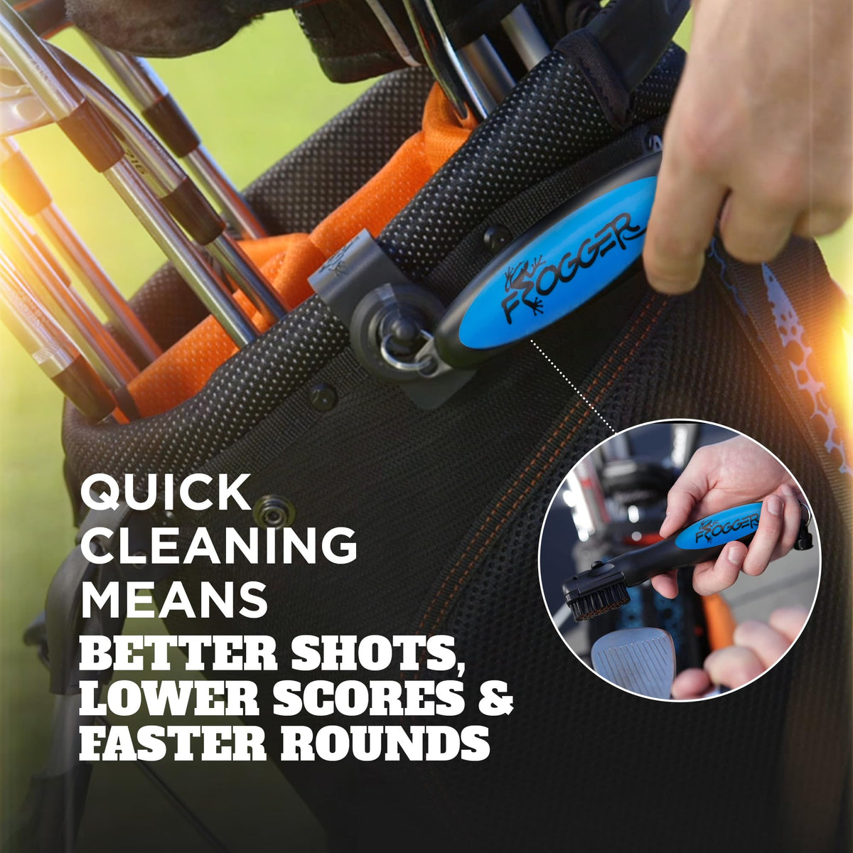 Frogger BrushPro groove cleaner detail highlighting cleaning action