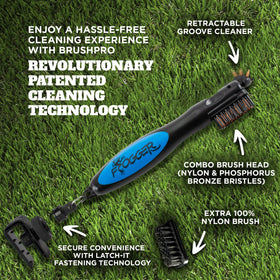 Frogger BrushPro with Latch-It magnet demonstrates quick attachment between shots