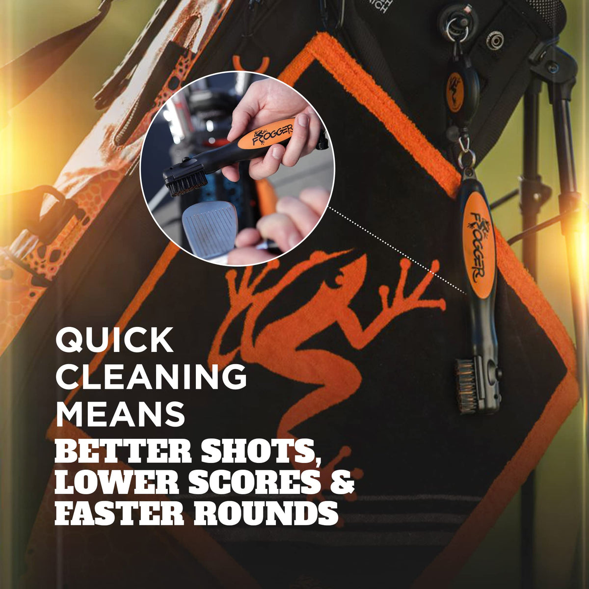 Frogger BrushPro Latch-It magnets allow fast attachment between shots
