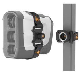 Frogger rangefinder holder mounted on a golf cart for secure attachment