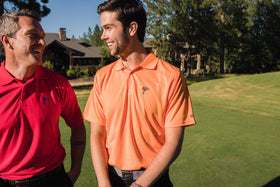 Frogger Golf polo with breathable vents for hot rounds