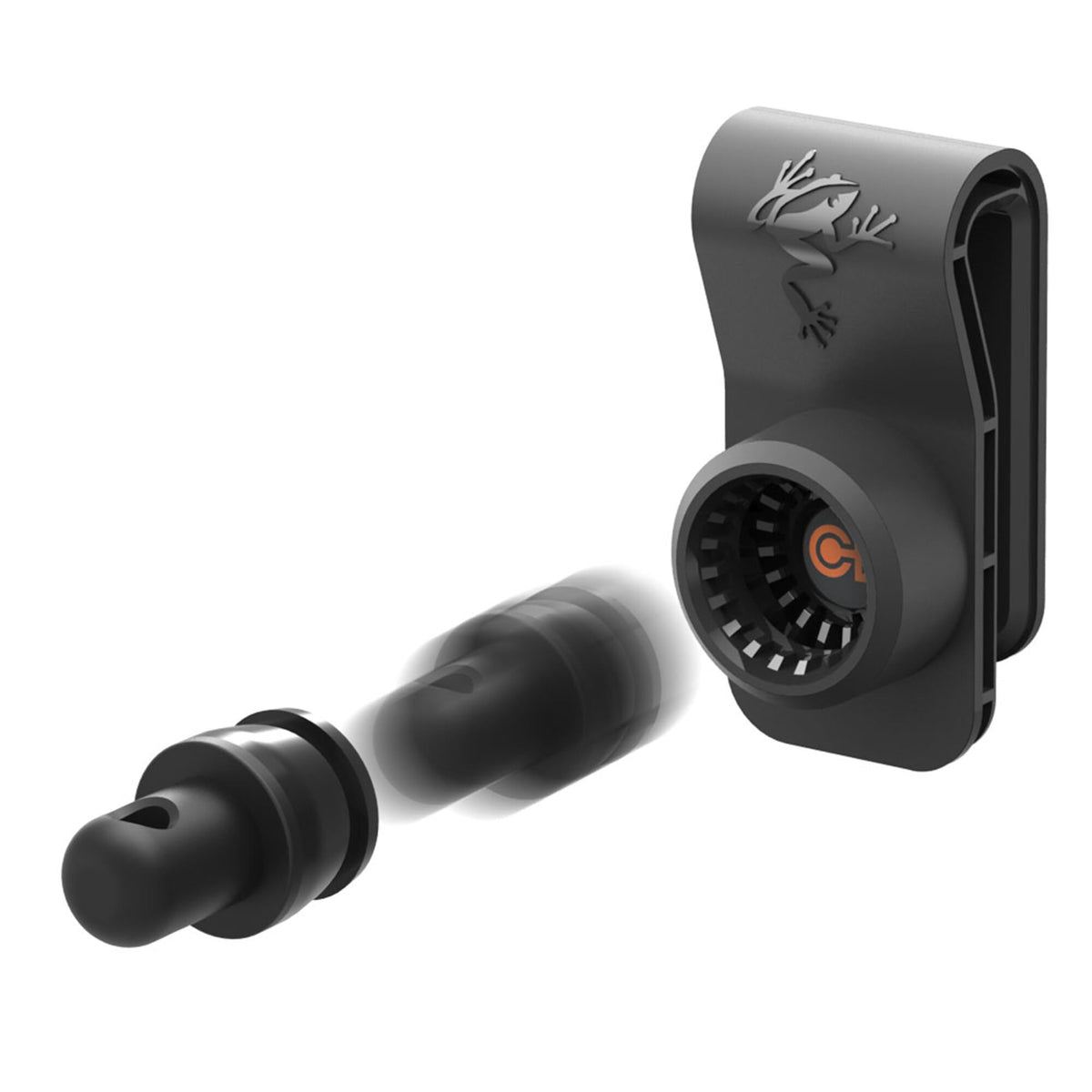 Frogger Latch-It belt magnetic receiver secures accessories for quick access.
