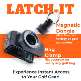 Frogger Latch-It rangefinder attachment kept within easy reach.