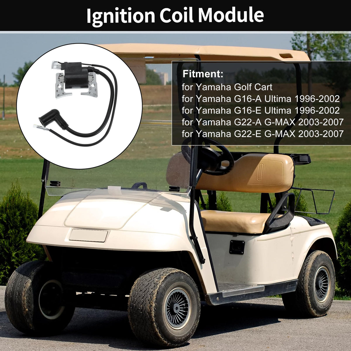 Fuelhood ignition coil module side view highlights compact design for easy installation